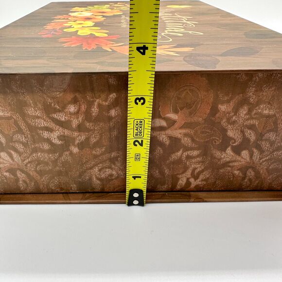 Ashland Gratitude Fall Farmhouse Magnetic Large Decorative Storage Box - Picture 9 of 10